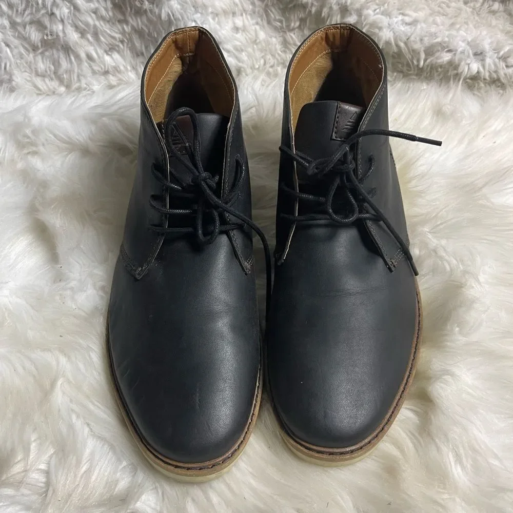 Aldo Men's Laird Boots Synthetic Black Lace Up Size 10 rubber soles.